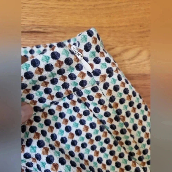 Anthropologie High Waist Multicolored Cotton Blend Georgie Scalloped Shorts(4) - Picture 7 of 11